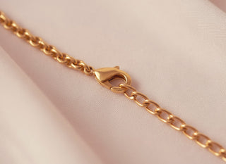 Polished Gold Leaf Ring Necklace