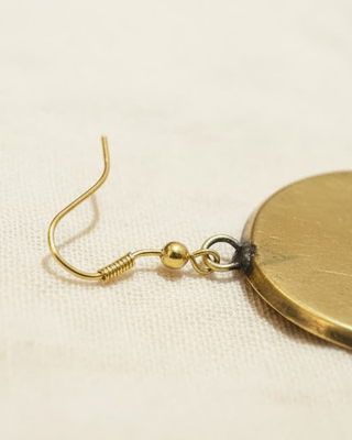 Mosaic Round Earrings – Moroccan Brass Charm