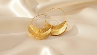 Brass Gold 18k Hoop Earrings