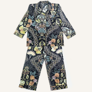 Women’s Cotton Pyjama Set – Hand-Printed Indian Floral Nightwear (2-Piece)