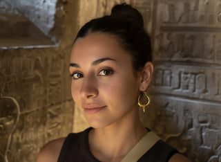 MORROCAN / Antique Tribal Brass Hoop Earrings