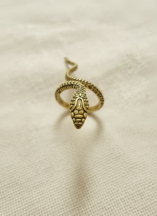 morrocon brass - cobra charm ring