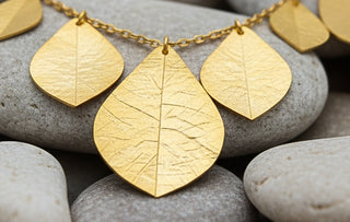 Bold Multi Leaf Gold Necklace