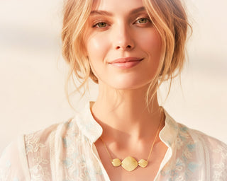 Textured Gold Designer Necklace