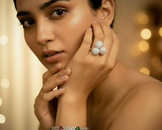 White Elegance Statement Ring
