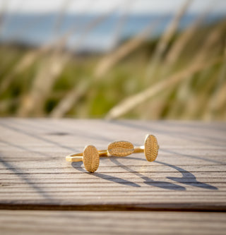 Triple Cowrie Shell Ring – Gold Coastal Boho Ocean Jewellery