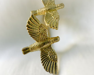 Twin Flight – Moroccan Brass Double Bird Ring